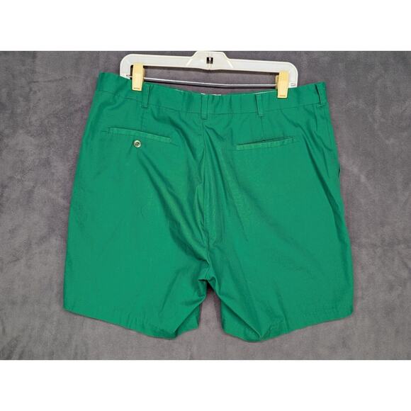 Idle Time Shorts Mens 36 Green Chino Mid Rise Hook Eye Flat Front Slash Pocket - Picture 8 of 8
